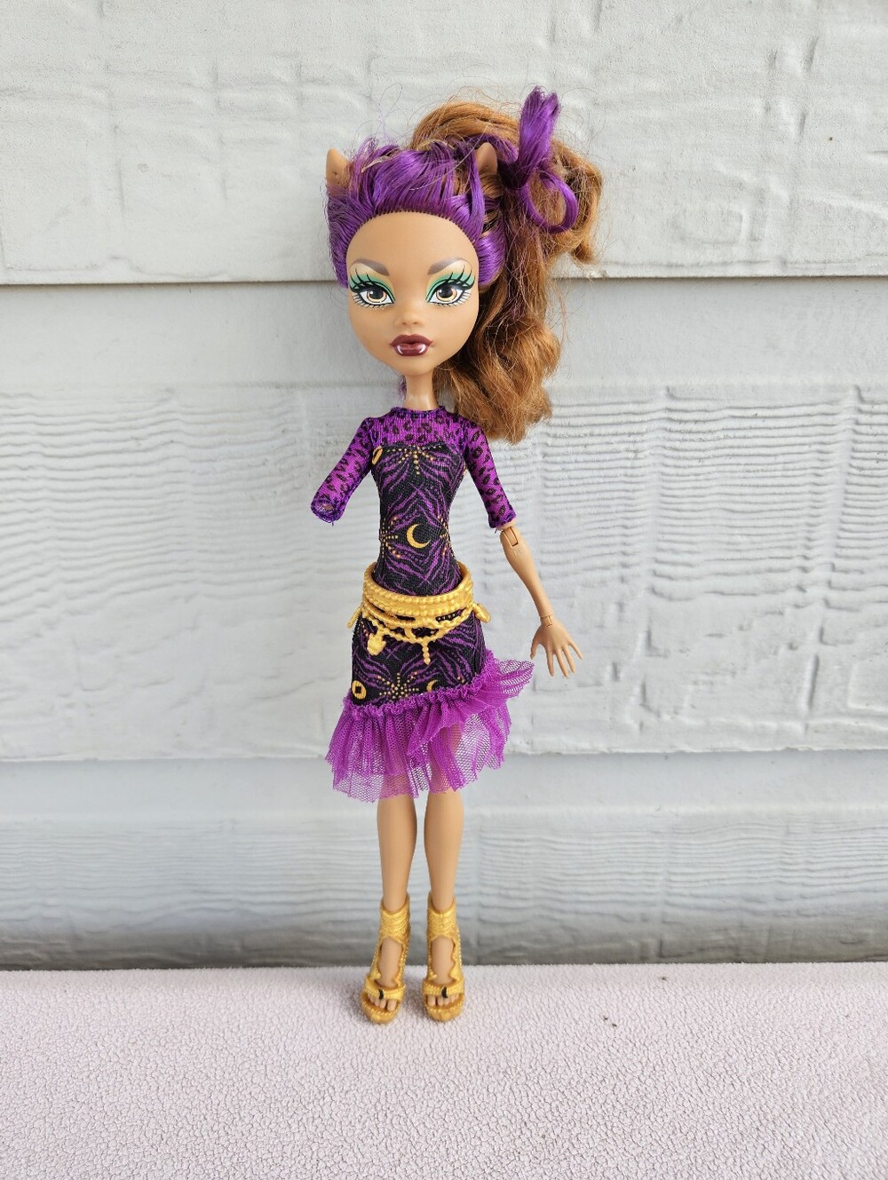 Monster High Frights Camera Action! Black Carpet Clawdeen Wolf Doll Mattel 2013